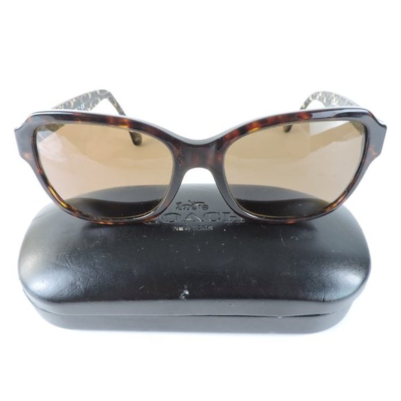 Coach Prescription Sunglasses Frames Dark Brown Tortoise - Picture 4 of 13